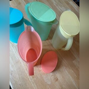 Vintage Tupperware Pitchers - set of Four